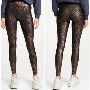 Spanx Faux Leather Leggings - Leopard Shine